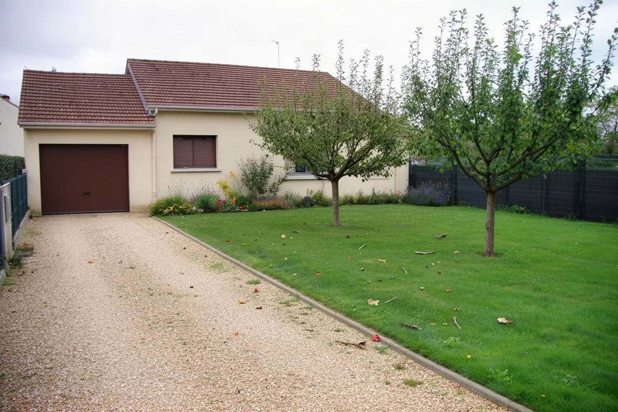 Allée nettoyée après broyage à La Chapelle-Saint-Mesmin